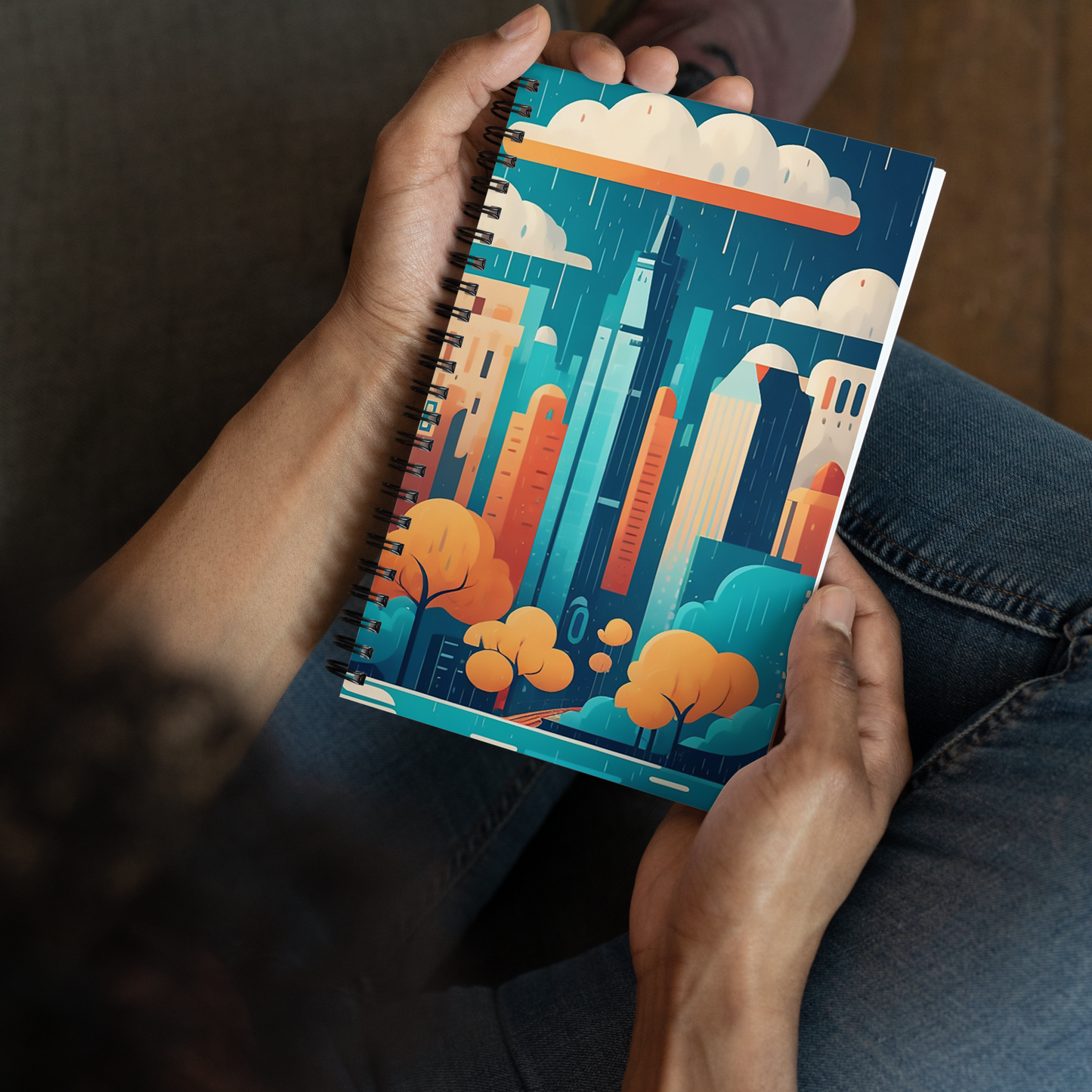 Rain-Kissed Cityscapes: A Notebook for the Creative Dreamers