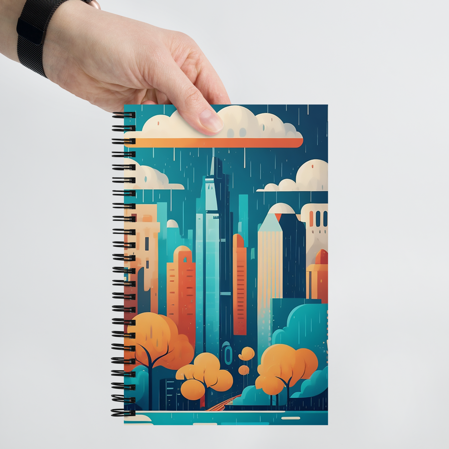 Rain-Kissed Cityscapes: A Notebook for the Creative Dreamers